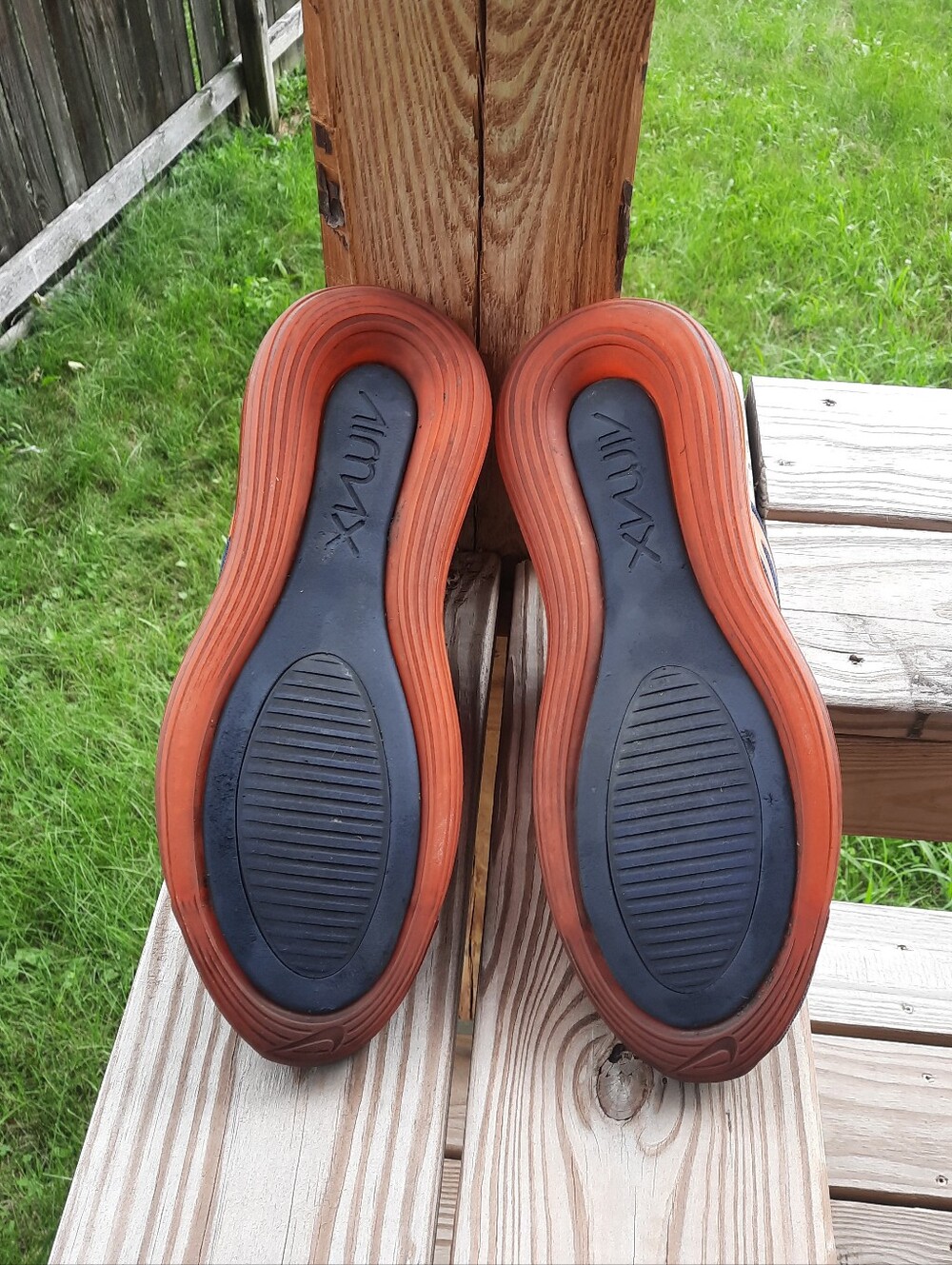 Nike Air Max 720 Mens Blue And Orange Running Shoes Size 13 - Picture 3 of 9